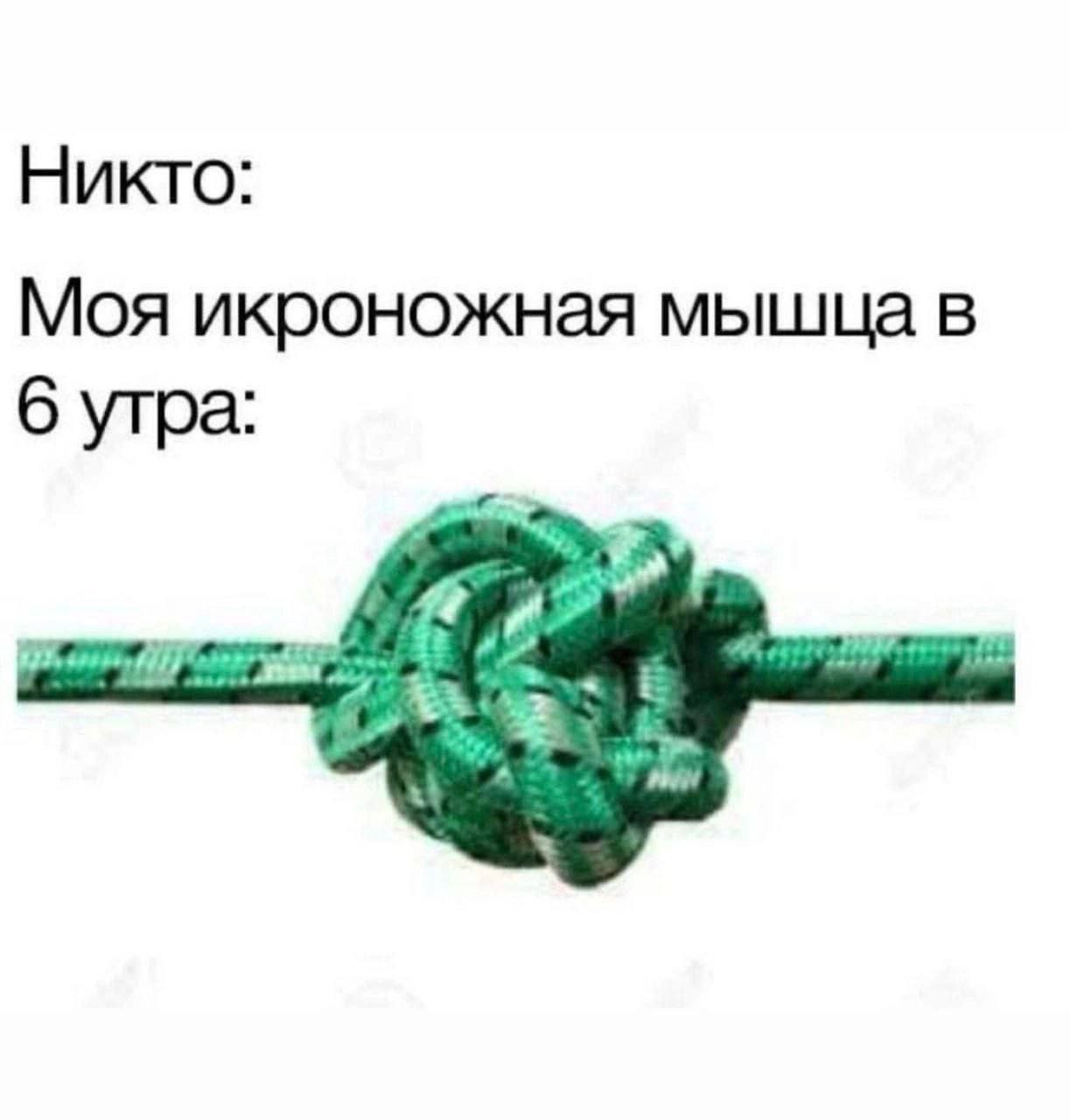 Никто: Моя икроножная мышца в б утра: 2