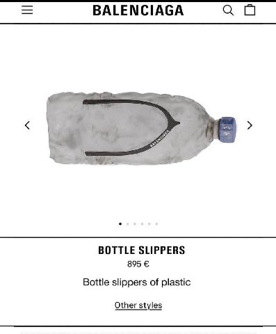 BALENCIAGA BOTTLE SLIPPERS 895 Bottle slippers of plastic Other styles