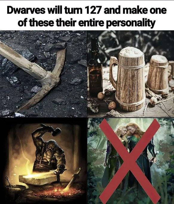 Dwarves will 127 and make one of these their entire personality i