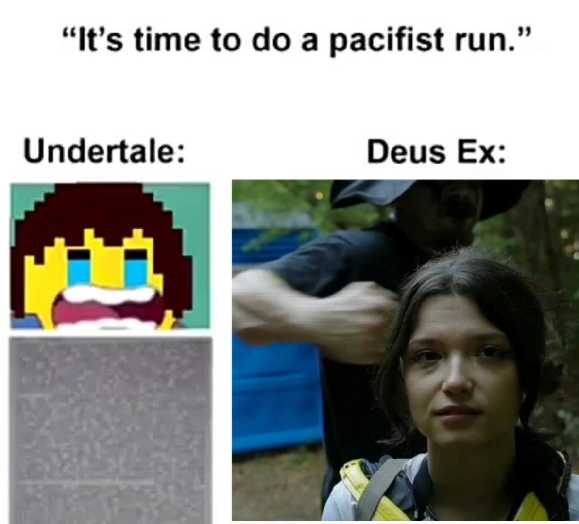 “It’s time to a pacifist run.” Undertale: Deus