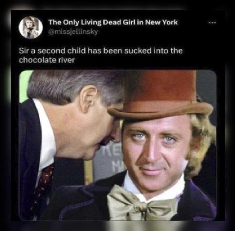 The Only Living Dead Girl in New York Sir a second child has been sucked into the chocolate river я