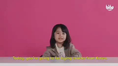 Today. you're going to be trying snacks from Korea.