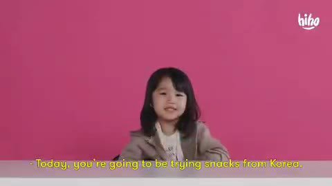 Today. you're going to be trying snacks from Korea.