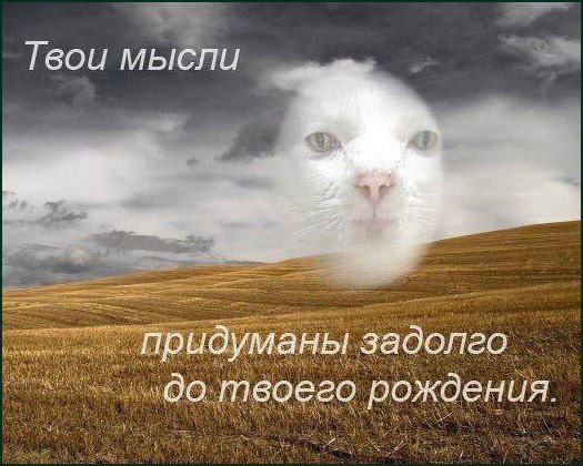 Твои мысли придуманы задолго „до твоего 0 рождения.