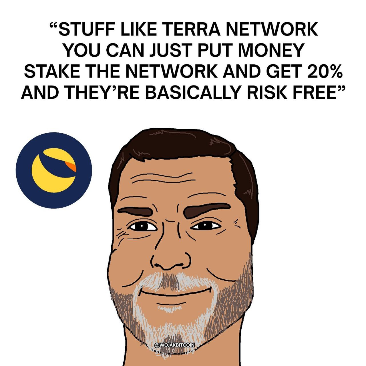 “STUFF LIKE TERRA NETWORK YOU CAN JUST PUT MONEY STAKE THE NETWORK AND GET 20% AND THEY’RE BASICALLY RISK FREE”