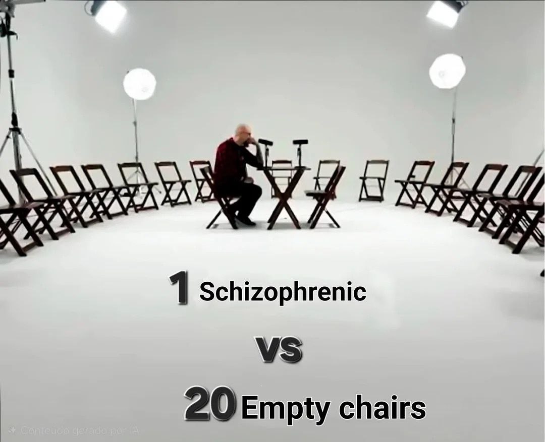 i 6%, 1 Schizophrenic 20 Empty chairs