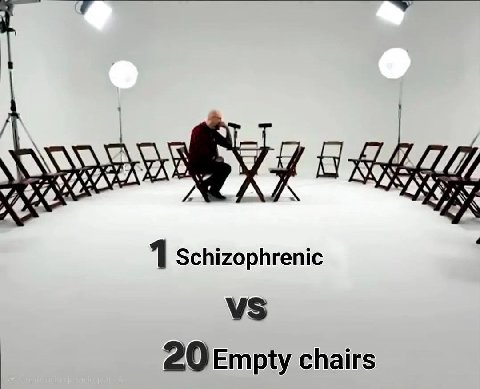 i 6%, 1 Schizophrenic 20 Empty chairs