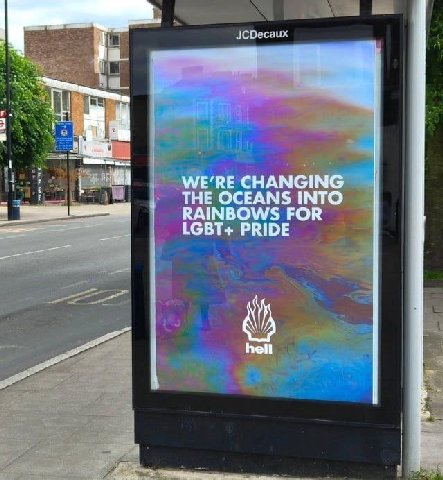 JCDecaux МЕ’ВЕ CHANGING THE OCEANS INTO LGBT+ PRIDE RAINBOWS FOR hell