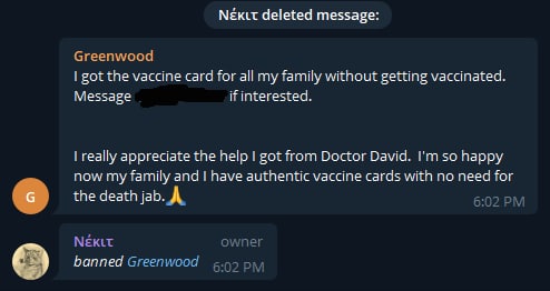 friendly reminder, if you want to buy vaxx card — bribe your local doctor
don't trust feds on upper parts of internet