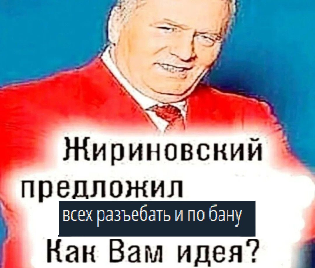 Жириновский предложил всех разъебать и по бану Как Вам идея?