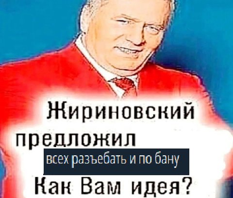 Жириновский предложил всех разъебать и по бану Как Вам идея?