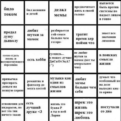пытается предпочитает быть против било бил женщин делал жить в своей системы но током и детей мемы голове падает лицом В ГОВНО любит разбирается продал гей-сексе знает все шутки за тратит значения душ