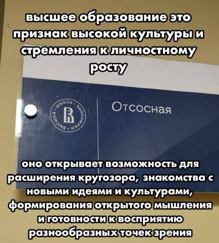 высшее образование это признак высокой культуры и стремления к личностному росту оно открывает возможность для расширения кругозора, знакомства с новыми идеями и культурами, формирования открытого мыш