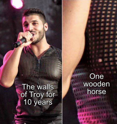 Опе wooden The walls horse of Troy for 10 years