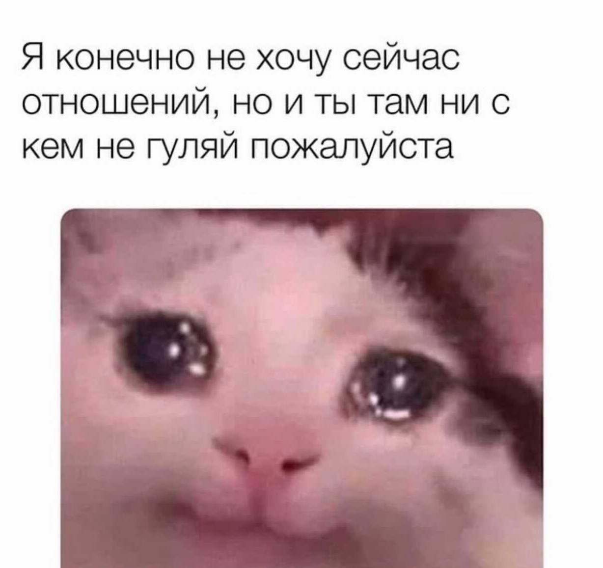 Я конечно не хочу сейчас отношений, но и ты там ни с кем не гуляй пожалуйста
