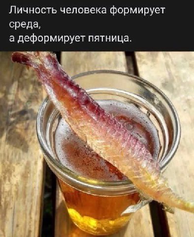Личность человека формирует среда, а деформирует пятница.