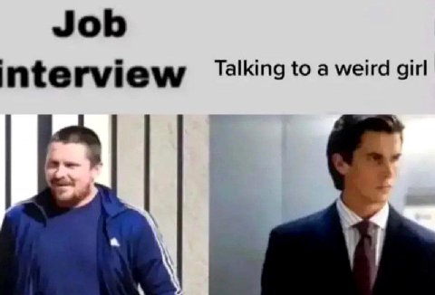 Job interview Talking toa weird gir
