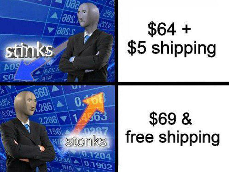 $64 $5 shipping $69 К free shipping