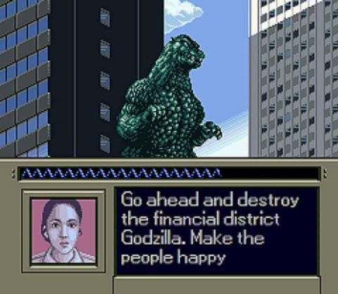 3 my Я ahead and destroy the financial district Godzilla. Make the people happy
