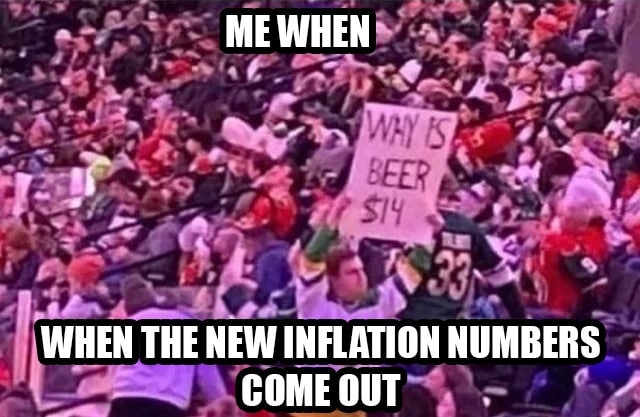 ME 4 у. 4 THE NEW INFLATION NUMBERS COME OUT a