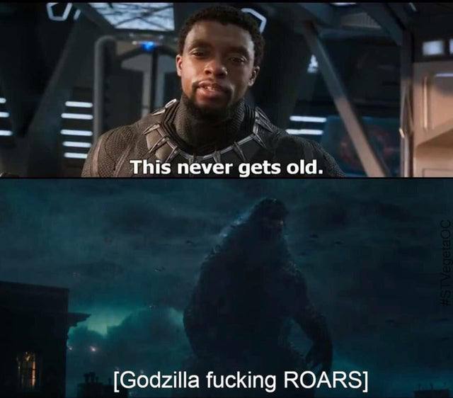 This never gets old. [Godzilla fucking ROARS]