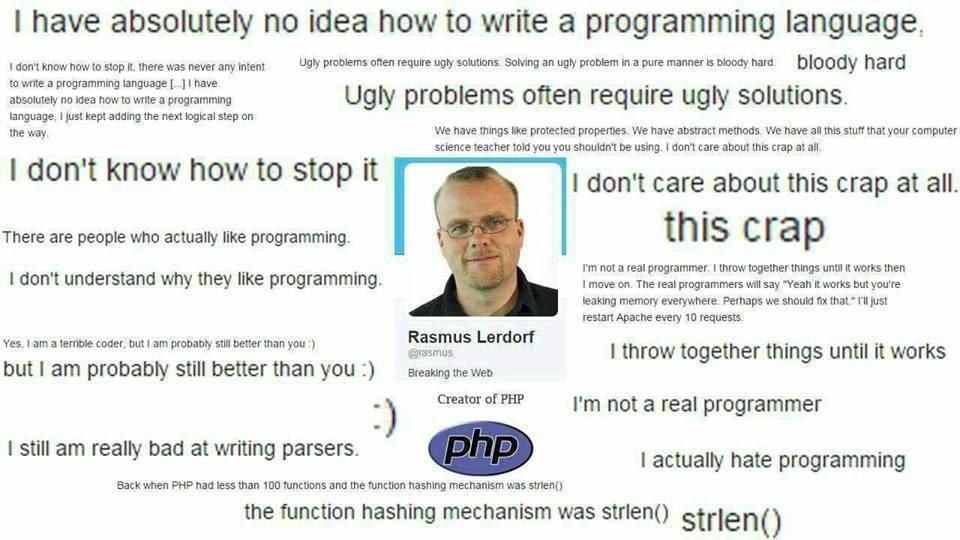 have absolutely no idea how to write а programming language, don't Know how stop И, there was never any intent Ugly often require ugly solutions. Solving an ugly problem in а pure manner Is bioody har