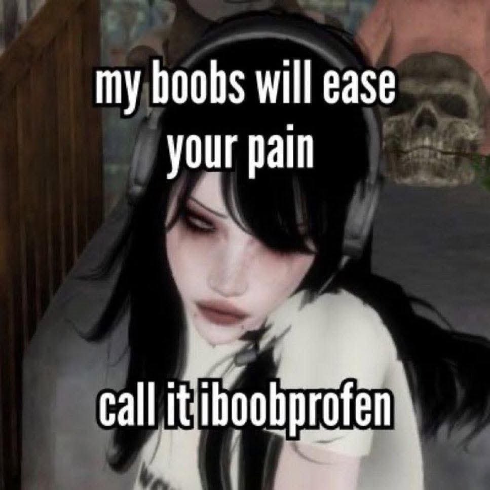 my boobs will ease your pain Call