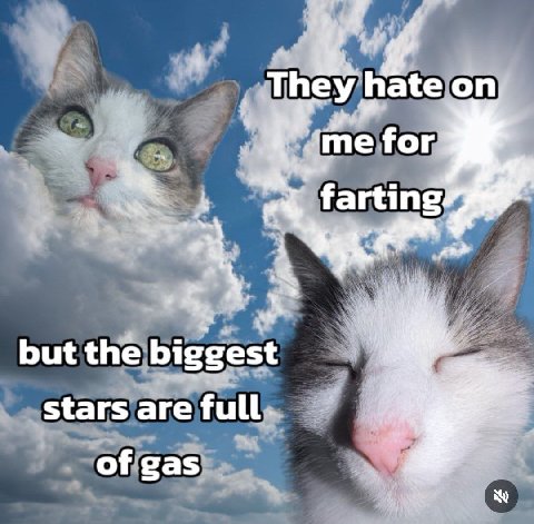 They hate on "me for but the biggest stars are full of gas