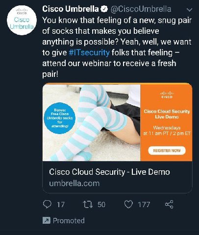 You know that feeling of a new, snug pair Umbrella of socks that makes you believe anything is possible? Yeah, well, we want to give folks that feeling attend our webinar to receive a fresh pair! cisc