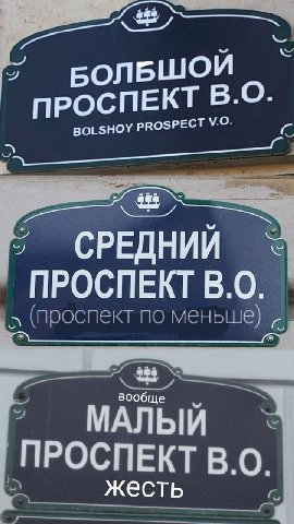 БОЛБШОЙ ПРОСПЕКТ В.О. BOLSHOY PROSPECT 24 СРЕДН ПРОСПЕКТ В.О. i (проспект меньше) вообще МАЛЫЙ СПЕКТ В.О. жесть