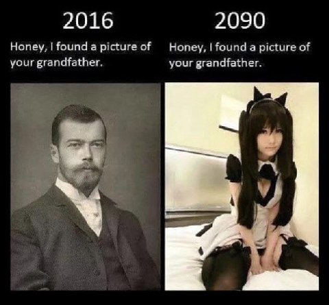 2016 2090 Нопеу, Honey, found a picture of your grandfather. your grandfather.
