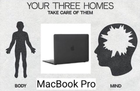 YOUR THREE HOMES TAKE CARE OF THEM А BODY MacBook Pro MIND
