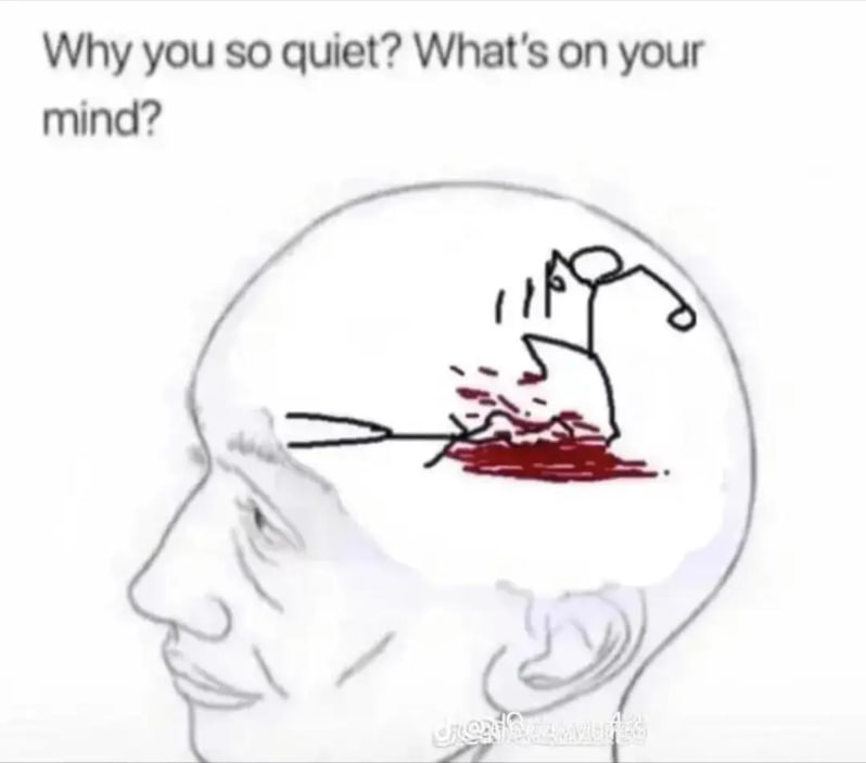Why you so quiet? What's on your mind? 7 у