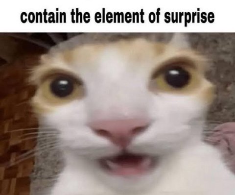 contain the element of surprise
