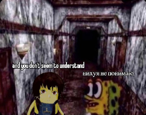 and youdont seem to understand нихуя не понимаю