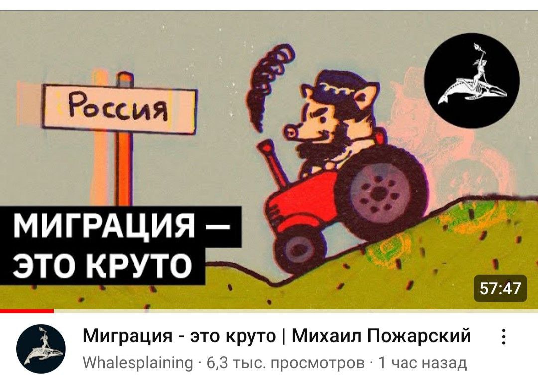 4 МИГРАЦИЯ ЭТО КРУТО Миграция это круто Михаил Пожарский Whalesplaining 6,3 тыс. просмотров 1 час назад