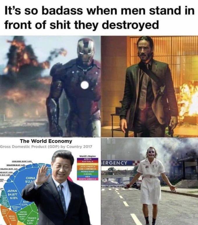 It’s so badass when men stand front of shit they destroyed The World Economy ross Domestic Product (GDP) Country 2017 к у