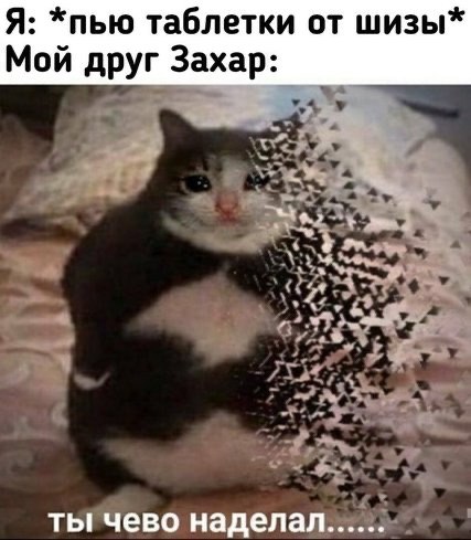 Я: *пью таблетки от шизы* Мой друг Захар: ты! чево наделал