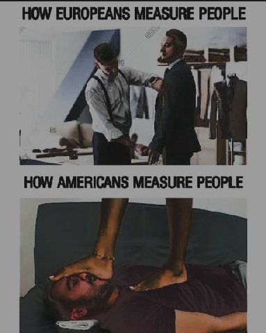 HOW EUROPEANS PEOPLE А) HOW AMERICANS MEASURE PEOPLE