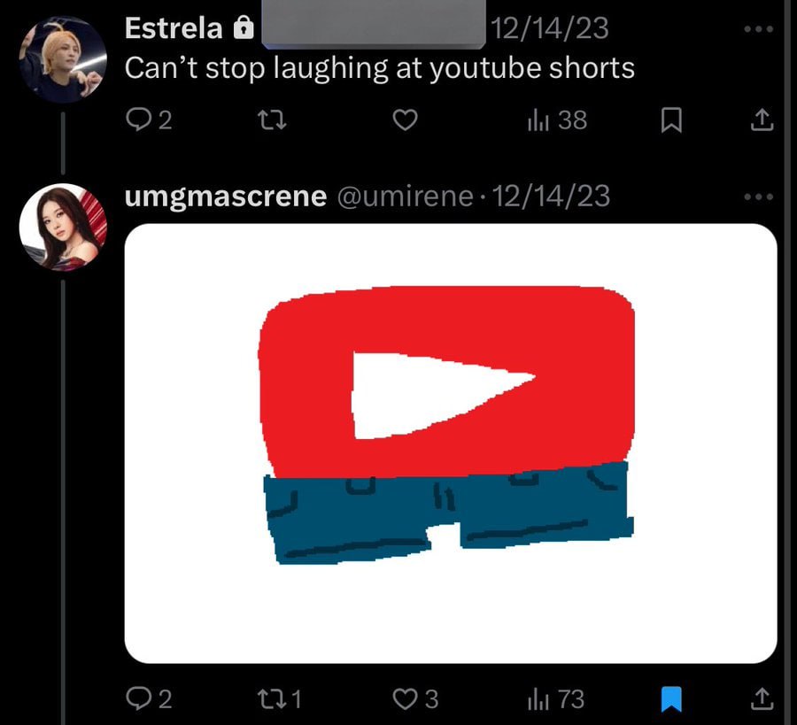 Estrela 2/14/2 Can’t stop laughing at youtube shorts umgmascrene 4