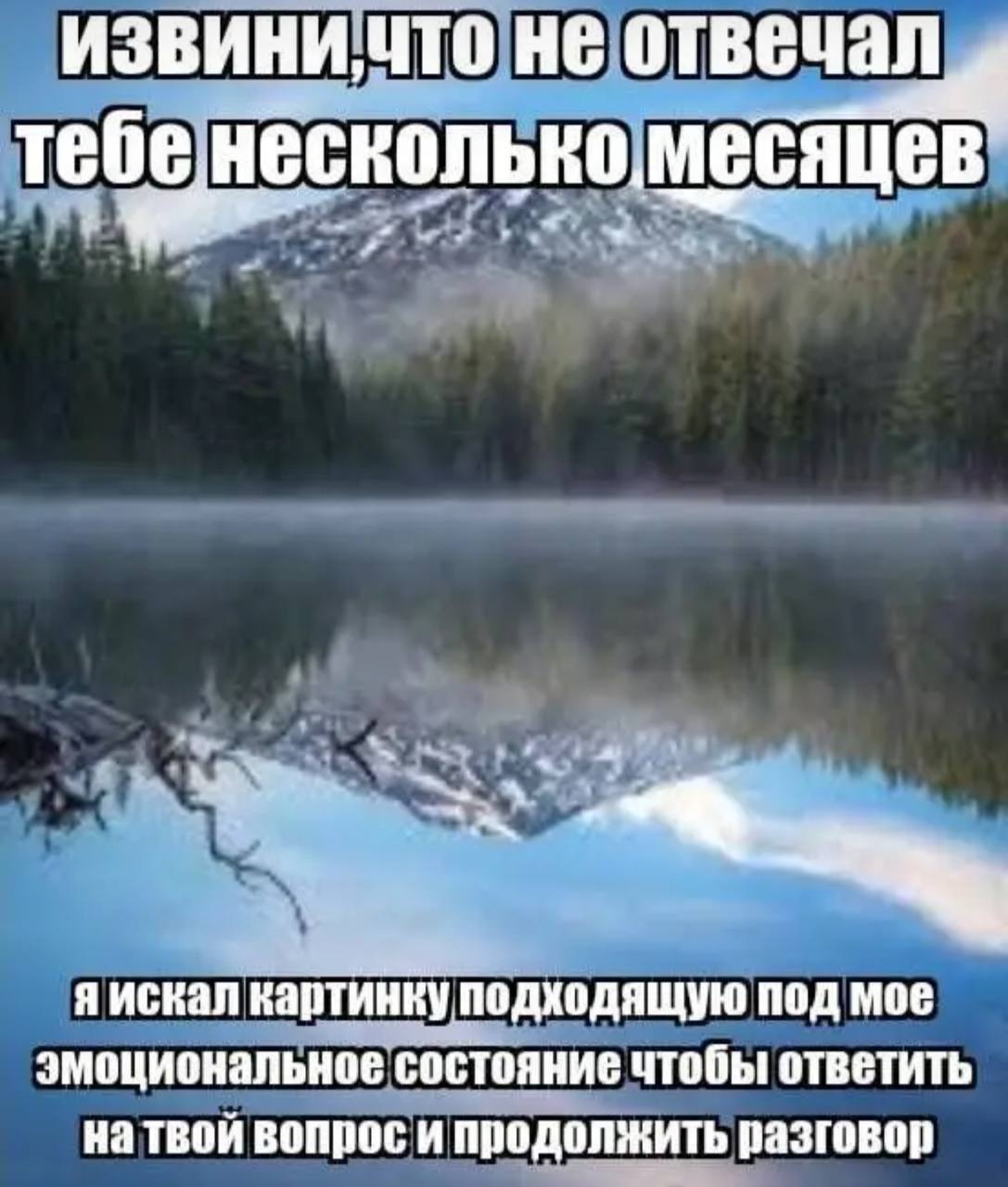 не отвечал 4 тебенесколько месяцев я искал картинку подходящую под мое эмоциональное состояние чтобы ответить на твой вопроси продолжить разговор