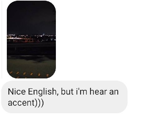 Nice English, but hear accent)))