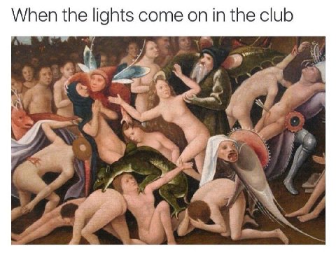 When the lights come on in the club