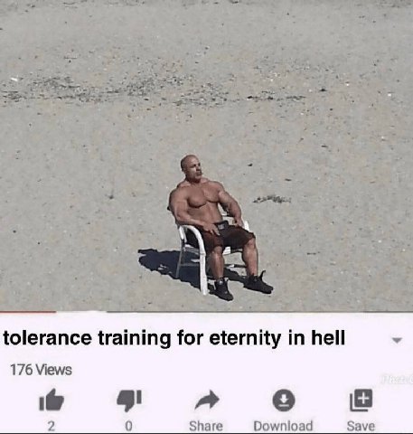 tolerance training for eternity in hell 176 Views 0 Share Download Save