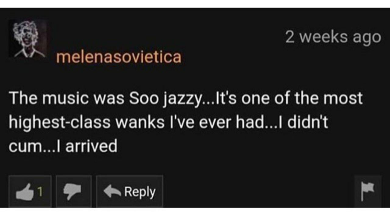 The music was Soo one of the most highest class wanks Гуе ever didnt arrived Reply