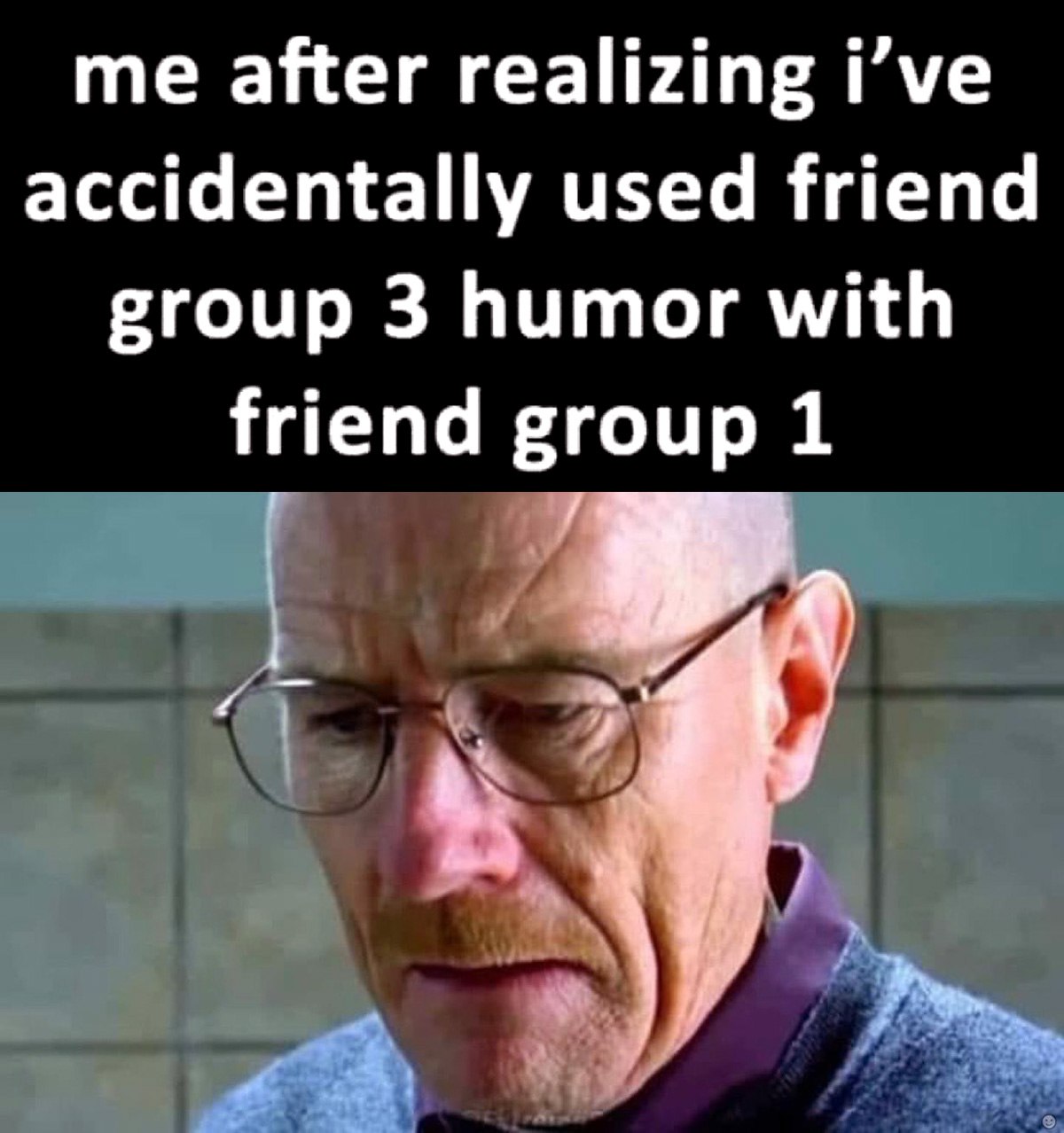 me after realizing Гуе accidentally used friend group 3 humor with friend group 1
