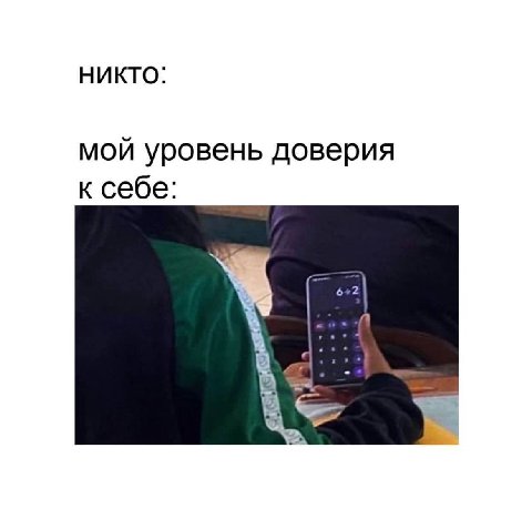 НИКТО: мой уровень доверия к себе: