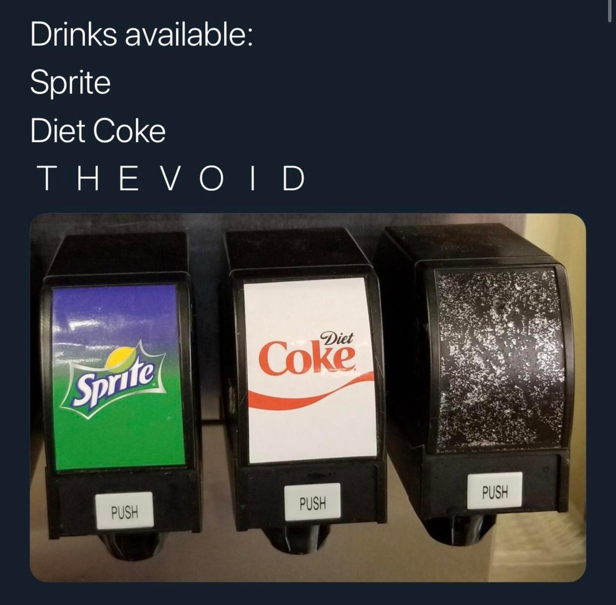 Drinks available: Sprite Diet Coke Coke
