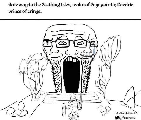 Gateway to the Seething Isles, realm of Soyagorath; Daedric prince of cringe. 4;