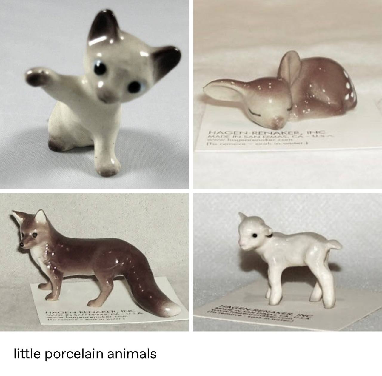 little porcelain animals